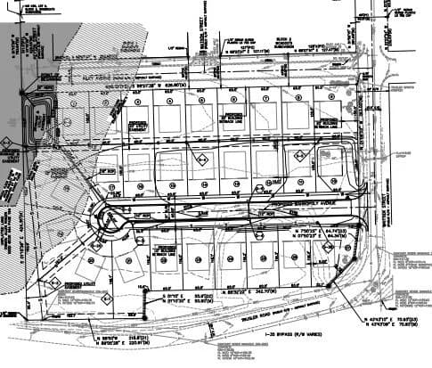 Recorded plat, phase one — the proposed Mahnopoly Avenue subdivision.